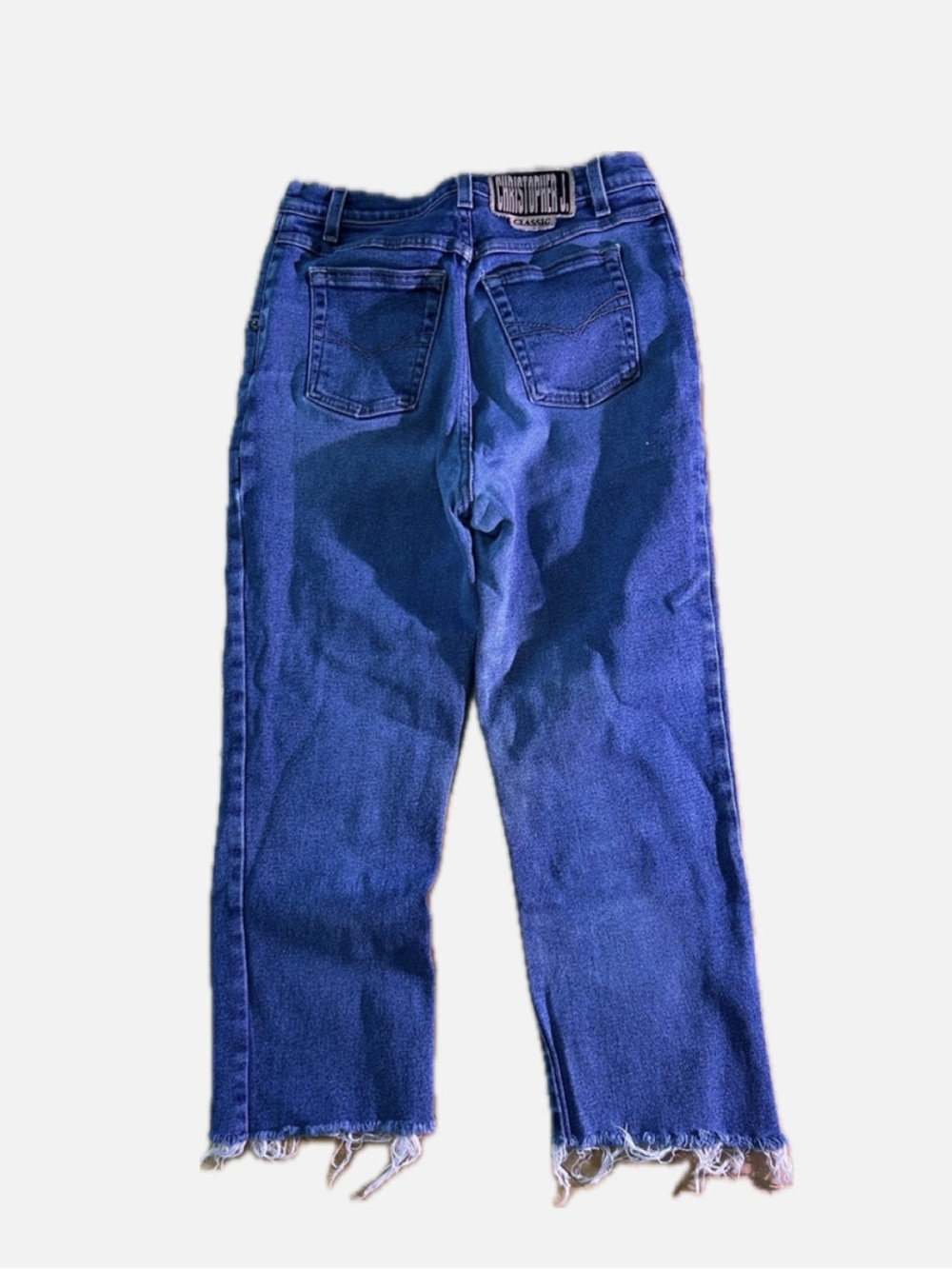Christopher John Rogers Straight-Leg Jeans in Blue Denim